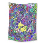 vibrant abstract floral/rainbow color Medium Tapestry