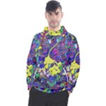 vibrant abstract floral/rainbow color Men s Pullover Hoodie