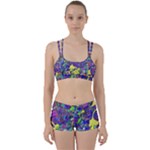 vibrant abstract floral/rainbow color Perfect Fit Gym Set