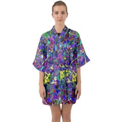 Half Sleeve Satin Kimono  