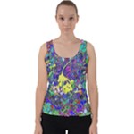vibrant abstract floral/rainbow color Velvet Tank Top