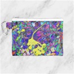 vibrant abstract floral/rainbow color Canvas Cosmetic Bag (Medium)