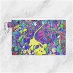 vibrant abstract floral/rainbow color Canvas Cosmetic Bag (Large)