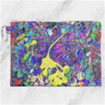 vibrant abstract floral/rainbow color Canvas Cosmetic Bag (XXL)
