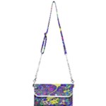 vibrant abstract floral/rainbow color Mini Crossbody Handbag