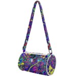 vibrant abstract floral/rainbow color Mini Cylinder Bag