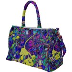 vibrant abstract floral/rainbow color Duffel Travel Bag