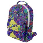 vibrant abstract floral/rainbow color Flap Pocket Backpack (Small)