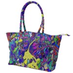 vibrant abstract floral/rainbow color Canvas Shoulder Bag