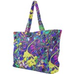 vibrant abstract floral/rainbow color Simple Shoulder Bag