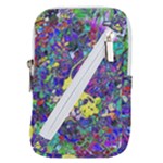 vibrant abstract floral/rainbow color Belt Pouch Bag (Small)