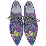 vibrant abstract floral/rainbow color Pointed Oxford Shoes