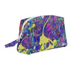 vibrant abstract floral/rainbow color Wristlet Pouch Bag (Medium)