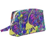 vibrant abstract floral/rainbow color Wristlet Pouch Bag (Large)