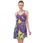 vibrant abstract floral/rainbow color Summer Time Chiffon Dress