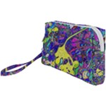 vibrant abstract floral/rainbow color Wristlet Pouch Bag (Small)