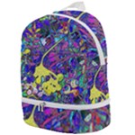 vibrant abstract floral/rainbow color Zip Bottom Backpack