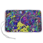 vibrant abstract floral/rainbow color Pen Storage Case (S)