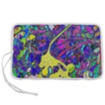 vibrant abstract floral/rainbow color Pen Storage Case (M)