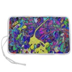vibrant abstract floral/rainbow color Pen Storage Case (L)