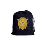 Zodiak Leo Lion Horoscope Sign Star Drawstring Pouch (Medium)