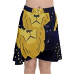 Zodiak Leo Lion Horoscope Sign Star Chiffon Wrap Front Skirt