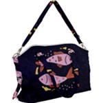 Fish Pisces Astrology Star Zodiac Canvas Crossbody Bag