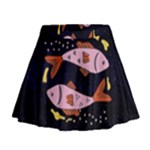 Fish Pisces Astrology Star Zodiac Mini Flare Skirt