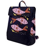 Fish Pisces Astrology Star Zodiac Flap Top Backpack