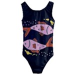Fish Pisces Astrology Star Zodiac Kids  Cut-Out Back One Piece Swimsuit