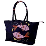 Fish Pisces Astrology Star Zodiac Canvas Shoulder Bag