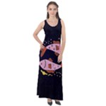 Fish Pisces Astrology Star Zodiac Sleeveless Velour Maxi Dress