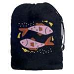 Fish Pisces Astrology Star Zodiac Drawstring Pouch (3XL)