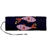 Fish Pisces Astrology Star Zodiac Roll Up Canvas Pencil Holder (M)
