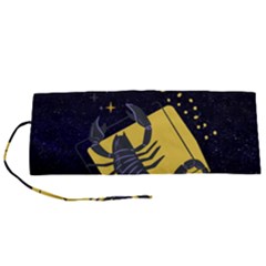 Zodiak Scorpio Horoscope Sign Star Roll Up Canvas Pencil Holder (S) from ArtsNow.com