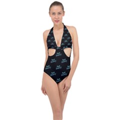 Halter Front Plunge Swimsuit 