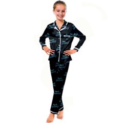 Kids  Satin Long Sleeve Pajamas Set 