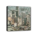 Lujiazui District Aerial View, Shanghai China Mini Canvas 4  x 4  (Stretched)