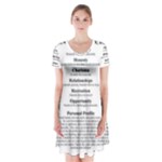 Annette Short Sleeve V-neck Flare Dress