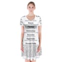 Short Sleeve V-neck Flare Dress 