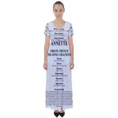 High Waist Short Sleeve Maxi Dress 