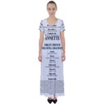 Annette High Waist Short Sleeve Maxi Dress