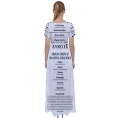 High Waist Short Sleeve Maxi Dress 