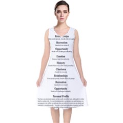 V-Neck Midi Sleeveless Dress  