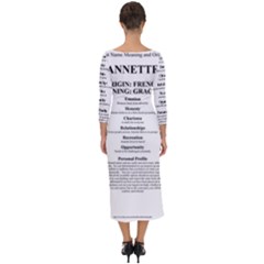 Quarter Sleeve Midi Bodycon Dress 