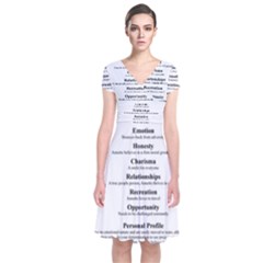 Short Sleeve Front Wrap Dress 