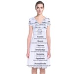 Annette Short Sleeve Front Wrap Dress