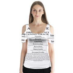 Butterfly Sleeve Cutout T-Shirt  