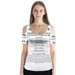 Annette Butterfly Sleeve Cutout Tee 