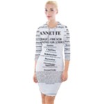 Annette Quarter Sleeve Hood Bodycon Dress